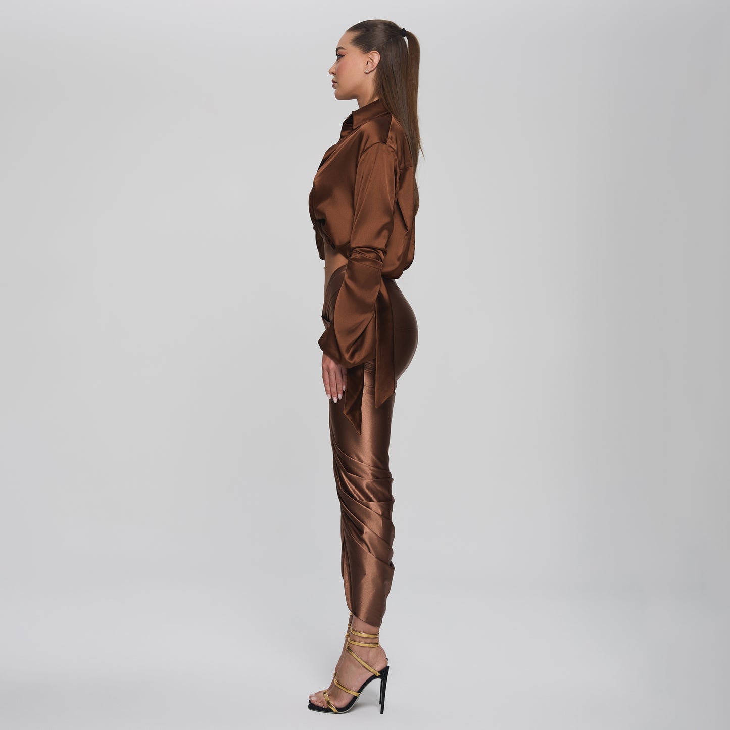 ARIEL SKIRT  - CHOCOLATE