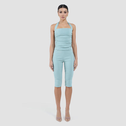CHIARA CAPRI PANTS - AQUA