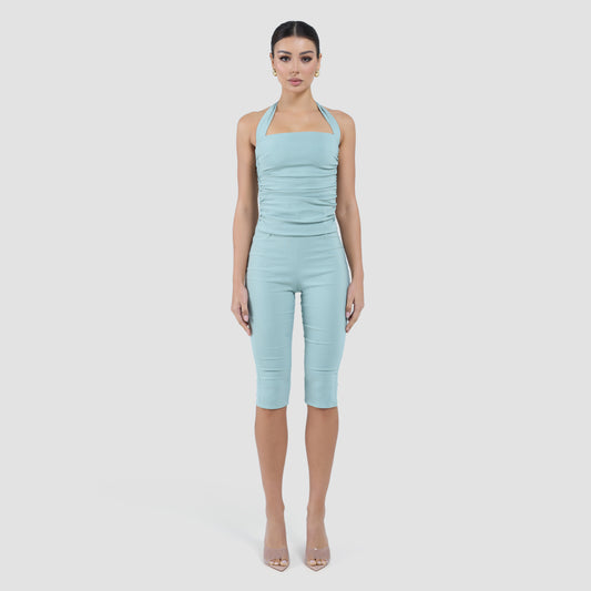 CHIARA CAPRI TOP - AQUA