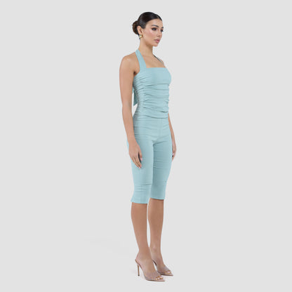 CHIARA CAPRI PANTS - AQUA