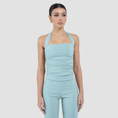 CHIARA CAPRI PANTS - AQUA