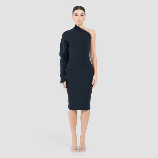 MAYA DRESS MIDI - ONYX