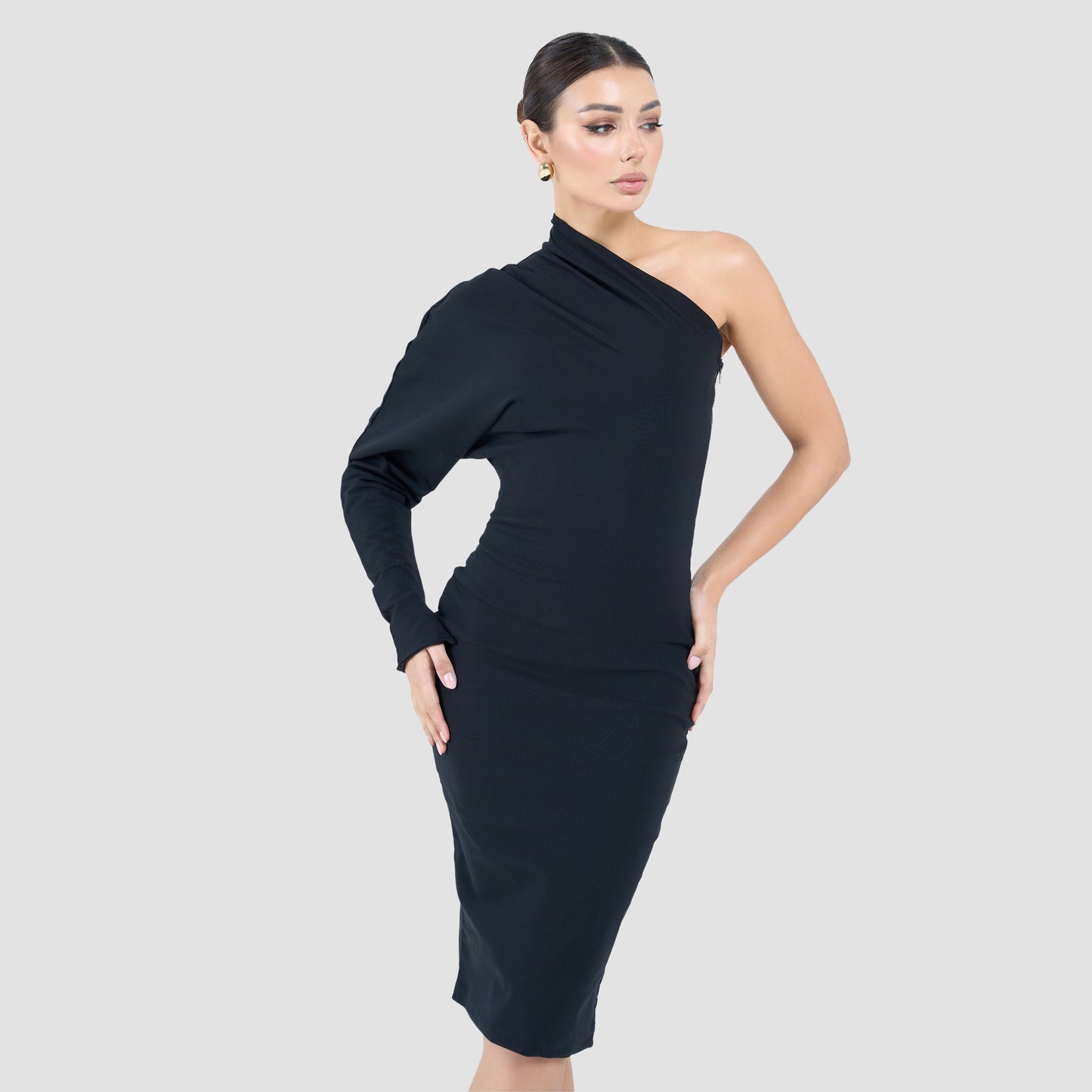 MAYA DRESS MIDI - ONYX