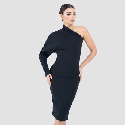 MAYA DRESS MIDI - ONYX