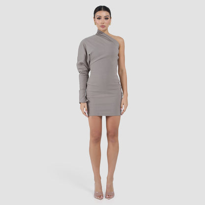 MAYA DRESS MINI - TAUPE