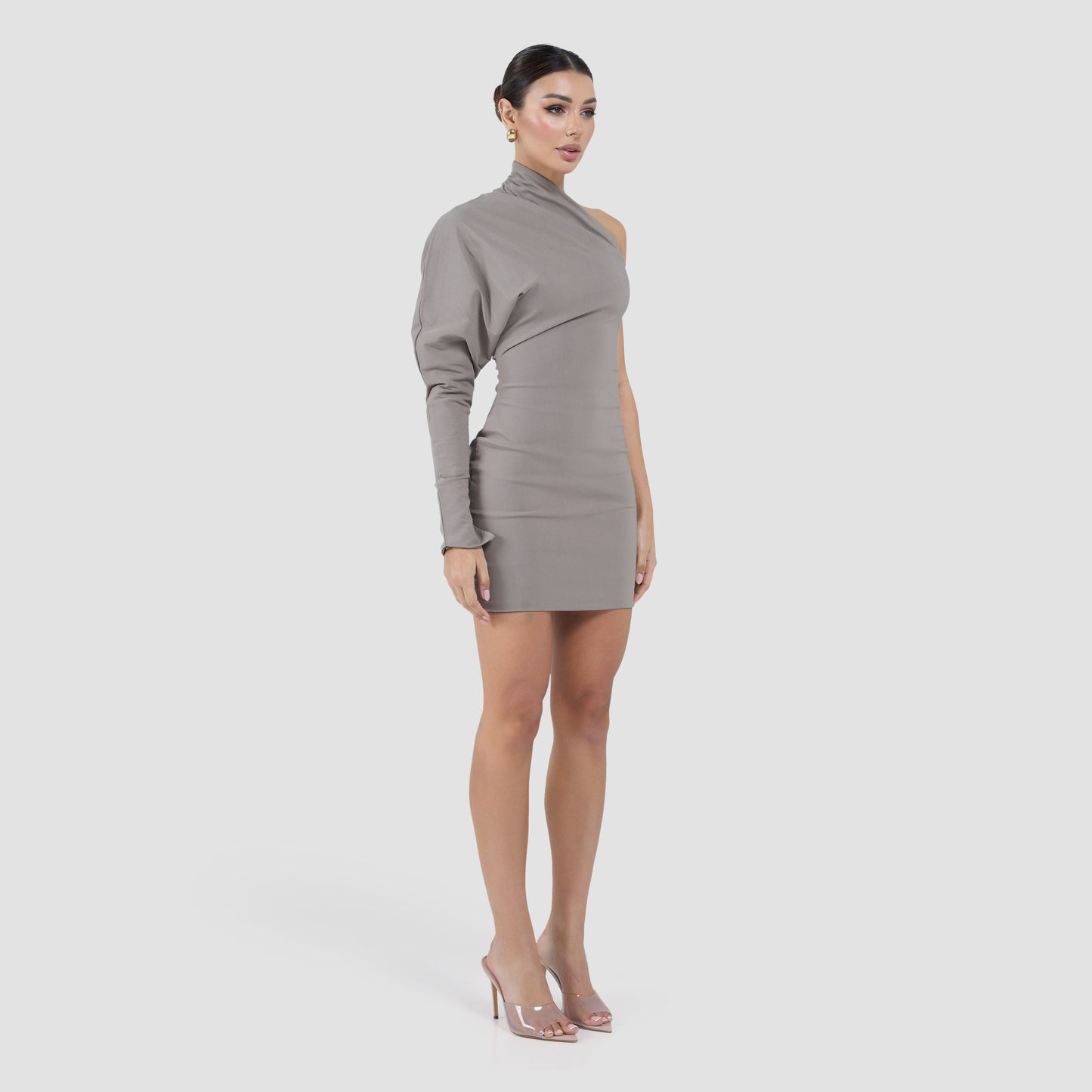 MAYA DRESS MINI - TAUPE