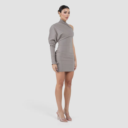 MAYA DRESS MINI - TAUPE