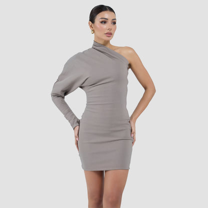 MAYA DRESS MINI - TAUPE