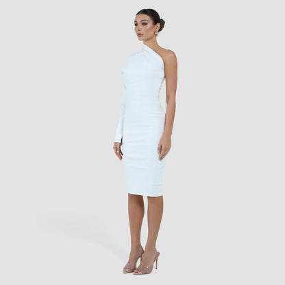 MAYA DRESS MIDI - IVORY