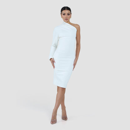 MAYA DRESS MIDI - IVORY