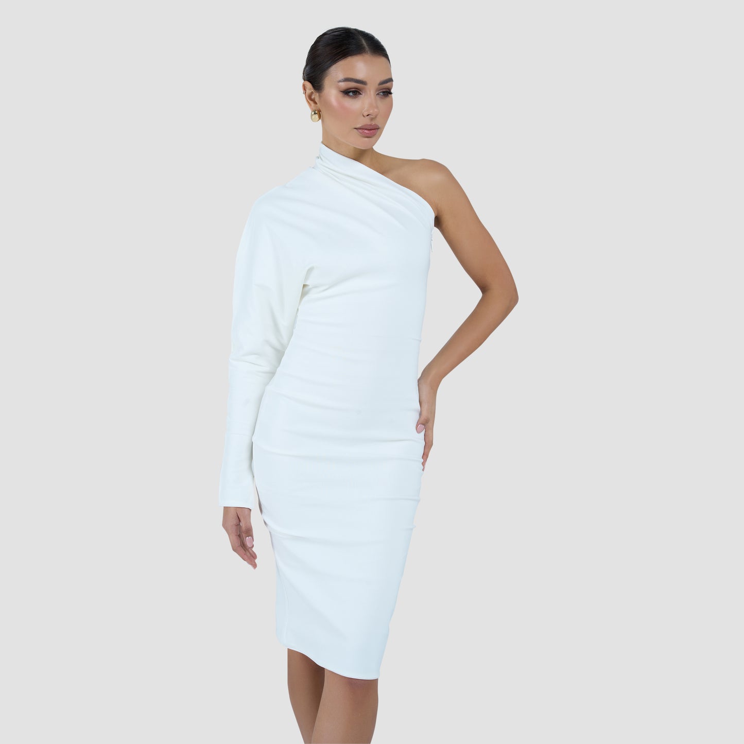 MAYA DRESS MIDI - IVORY