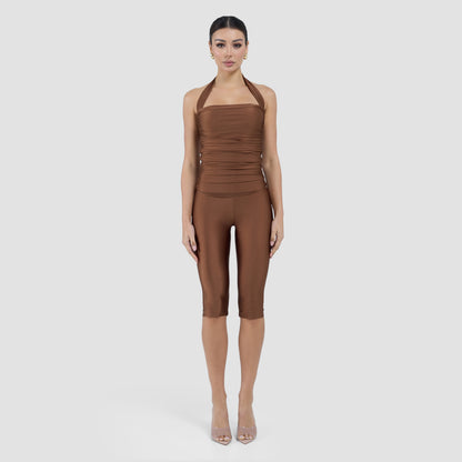 CHIARA CAPRI TOP - MOCHA