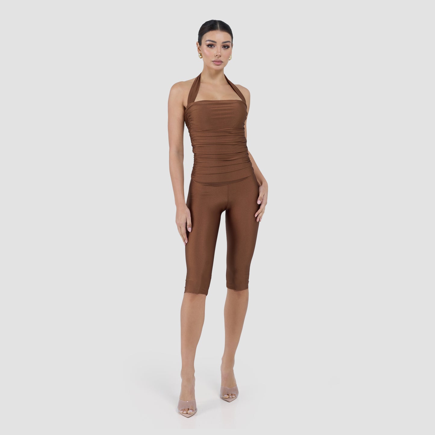 CHIARA CAPRI TOP - MOCHA