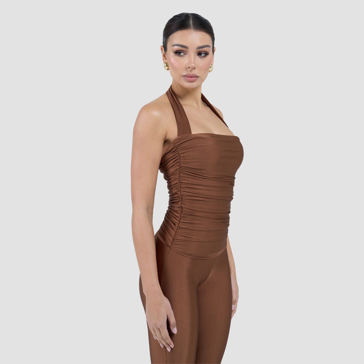 CHIARA CAPRI TOP - MOCHA